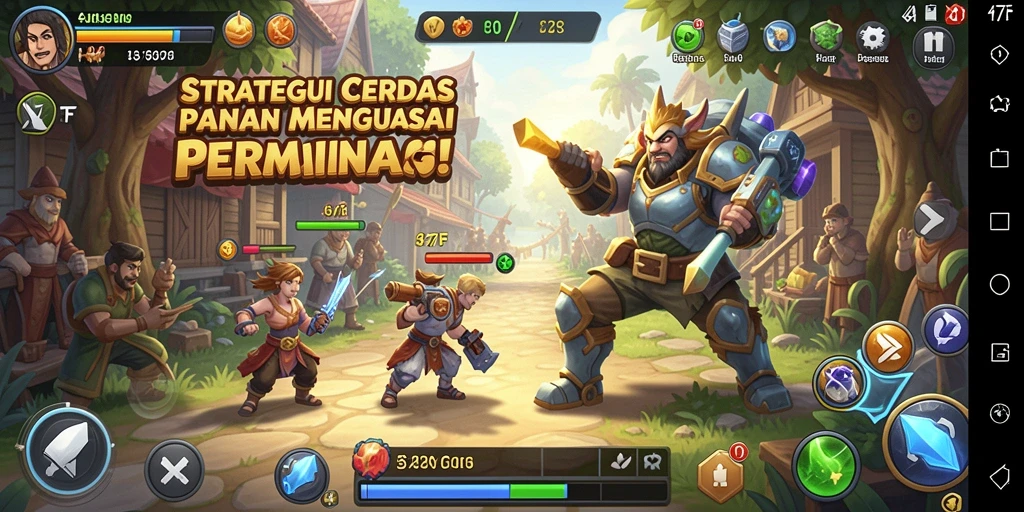 Tampilan gameplay menarik dari 47F yang penuh strategi.
