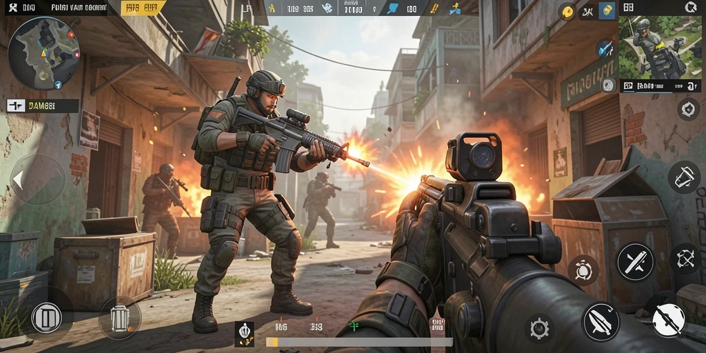 Screenshot gameplay <strong>DAM88</strong> menunjukkan pertempuran seru dengan grafis tinggi.