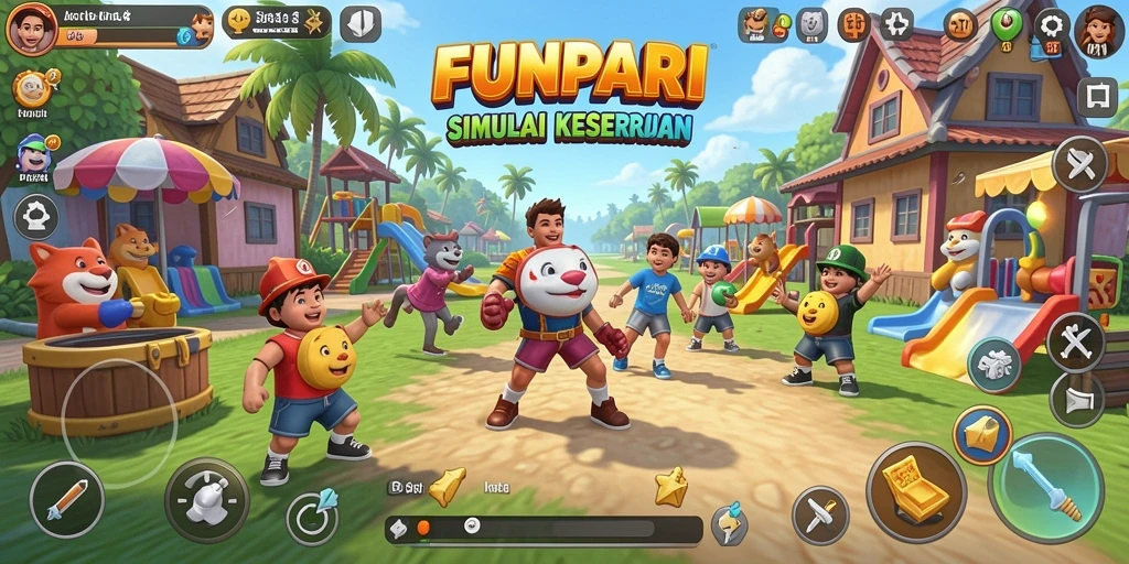 Tampilan gameplay <strong>FUNPARI</strong> yang seru dan interaktif dalam dunia Simulation.