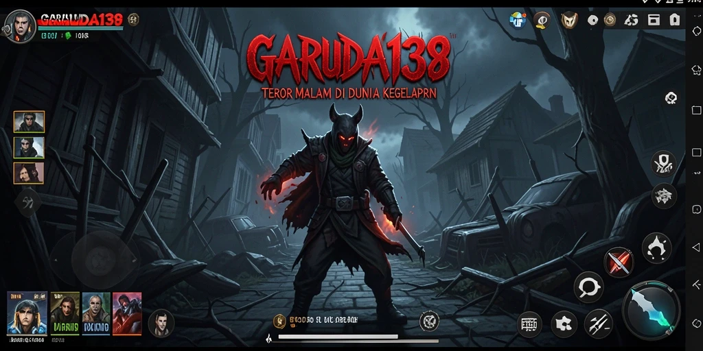 Screenshot gameplay GARUDA138 yang menampilkan suasana horor yang mencekam.