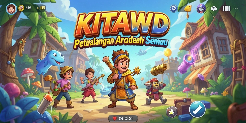 Screenshot gameplay KITAWD yang menampilkan aksi seru dan tantangan.