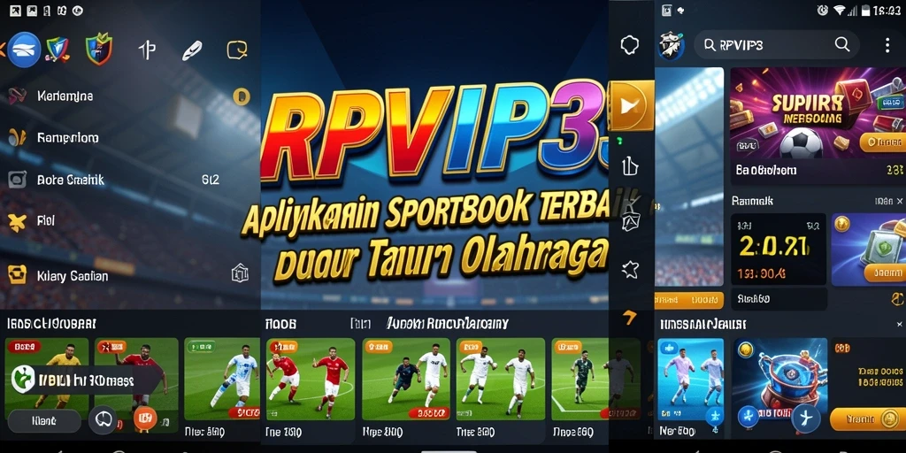 Tampilan menarik dari aplikasi RPVIP3 untuk taruhan Sportsbook.