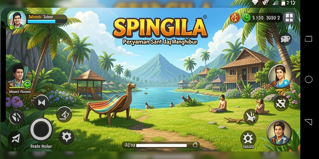 Screenshot menampilkan gameplay SPINGILA yang seru dan mengasyikkan.