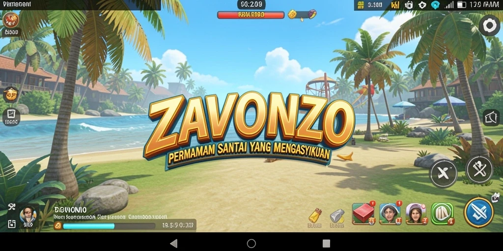 Screenshot ZAVONZO yang menunjukkan gameplay santai dan menyenangkan.